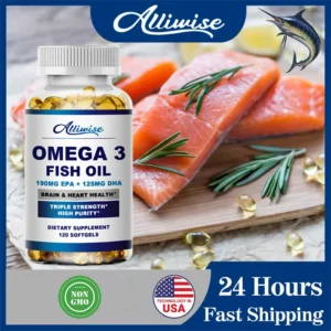 Wild Caught Omega 3 Fish Oil– 120 Soft Gels –1000mg