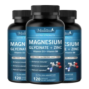 Mulittea 500mg Glycine Magnesium with Zinc,Vitamin D3 B6