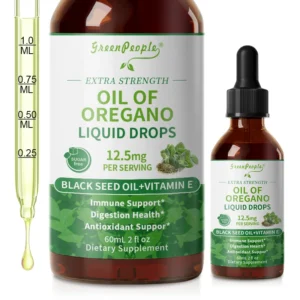 60ML Organic Oregano Oil Drops with Black Seed Oil & Vitamin E